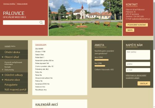 Zobrazit webové stránky Obecní úřad Pálovice