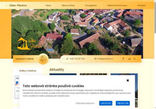 Zobrazit webové stránky Obecní úřad Přeckov