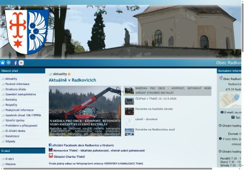 Zobrazit webové stránky Obecní úřad Radkovice u Hrotovic