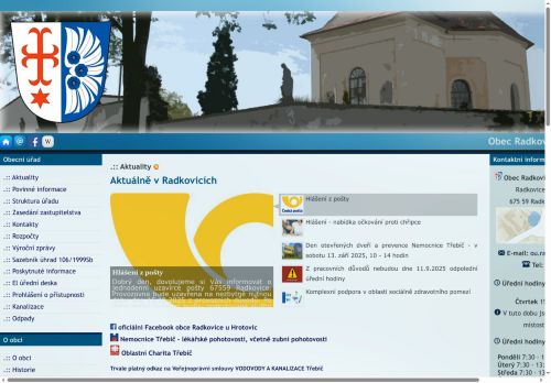 Zobrazit webové stránky Obecní úřad Radkovice u Hrotovic