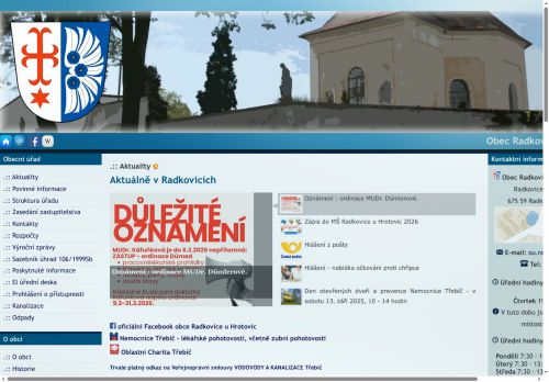 Zobrazit webové stránky Obecní úřad Radkovice u Hrotovic