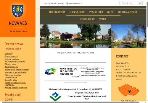 Zobrazit webové stránky Obecní úřad Nová Ves