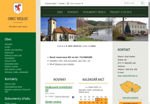 Zobrazit webové stránky Obecní úřad Sedlec