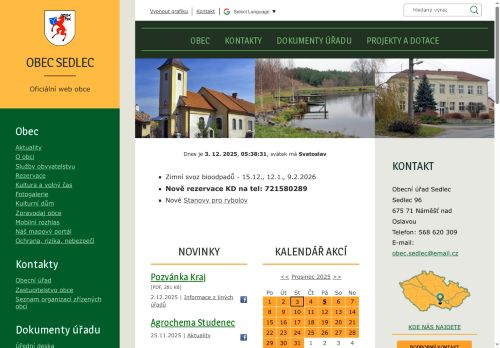 Zobrazit webové stránky Obecní úřad Sedlec