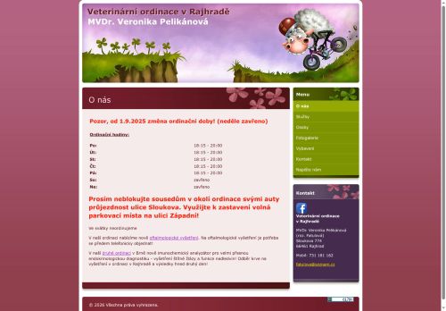 Zobrazit webové stránky Veterinární ordinace - MVDr. Veronika Fatulová
