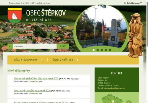 Zobrazit webové stránky Obecní úřad Štěpkov