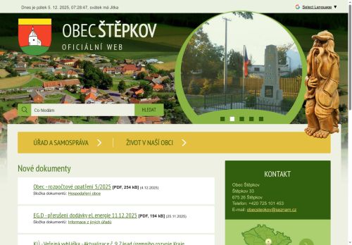 Zobrazit webové stránky Obecní úřad Štěpkov