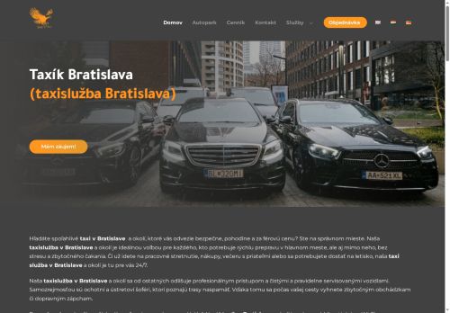 Zobrazit webové stránky Taxi na Schwechat iba za 40€ | Taxi Bratislava