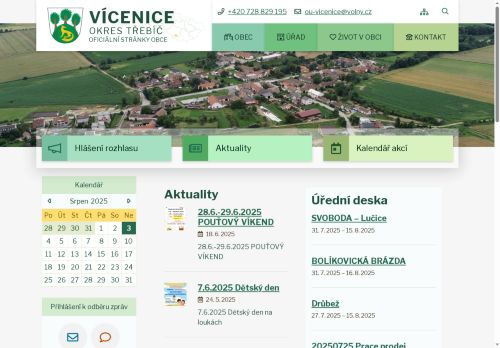 Zobrazit webové stránky Obecní úřad Vícenice