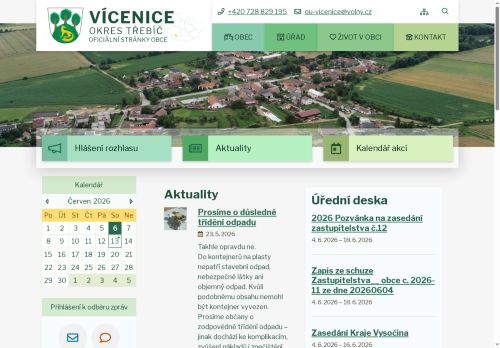 Zobrazit webové stránky Obecní úřad Vícenice