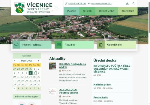 Zobrazit webové stránky Obecní úřad Vícenice