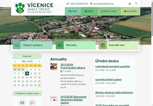 Zobrazit webové stránky Obecní úřad Vícenice