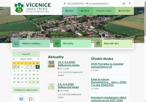Zobrazit webové stránky Obecní úřad Vícenice