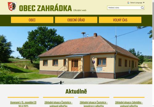 Zobrazit webové stránky Obecní úřad Zahrádka