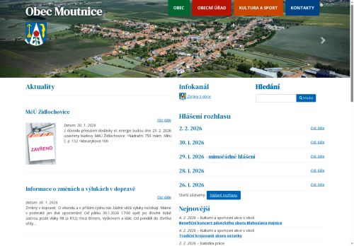 Zobrazit webové stránky Obecní úřad Moutnice