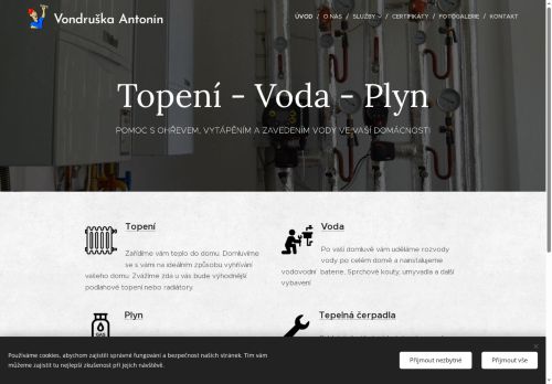 Zobrazit webové stránky Topení-Voda-Plyn | Vondruška Antonín