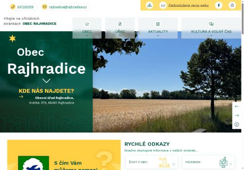 Zobrazit webové stránky Obecní úřad Rajhradice