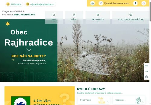 Zobrazit webové stránky Obecní úřad Rajhradice