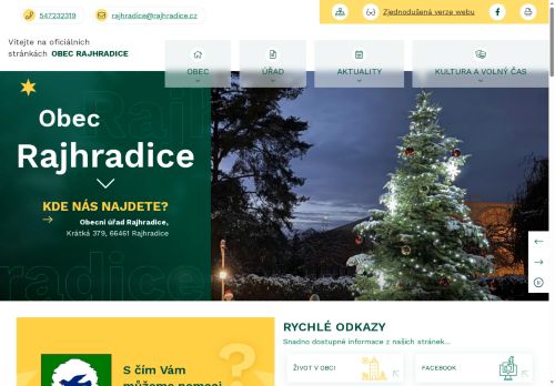 Zobrazit webové stránky Obecní úřad Rajhradice