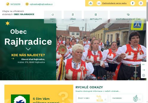 Zobrazit webové stránky Obecní úřad Rajhradice