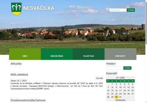 Zobrazit webové stránky Obecní úřad Nesvačilka
