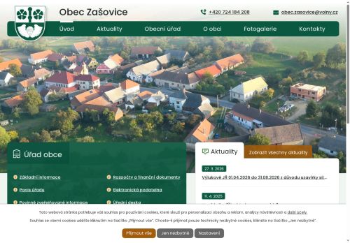 Zobrazit webové stránky Obecní úřad Zašovice