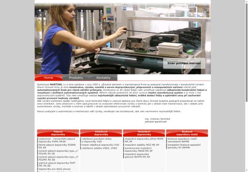 MARTING, s.r.o. nabízí práci na pozici konstruktér v obci Brno