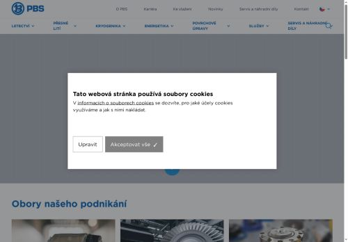 Webové stránky První brněnská strojírna Velká Bíteš, a. s., Velká Bíteš