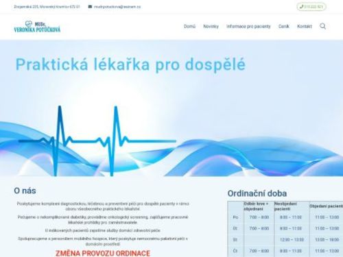 Praktický lékař - MUDr. Veronika Potůčková