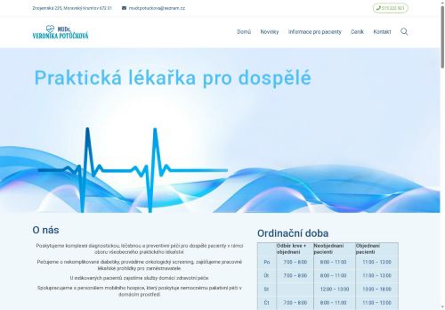 Zobrazit webové stránky Praktický lékař - MUDr. Veronika Potůčková