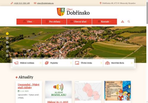 Zobrazit webové stránky Obecní úřad Dobřínsko