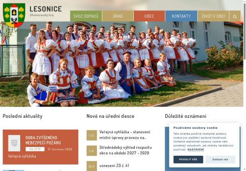 Zobrazit webové stránky Obecní úřad Lesonice