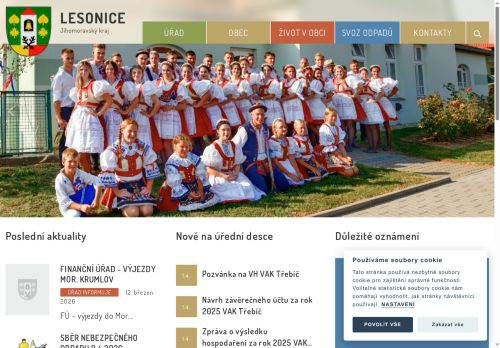 Zobrazit webové stránky Obecní úřad Lesonice