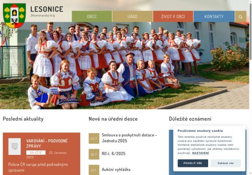 Zobrazit webové stránky Obecní úřad Lesonice