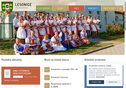 Zobrazit webové stránky Obecní úřad Lesonice