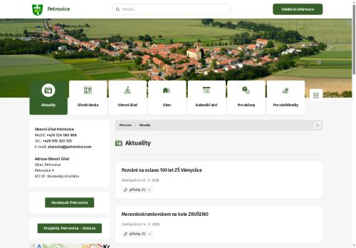 Zobrazit webové stránky Obecní úřad Petrovice