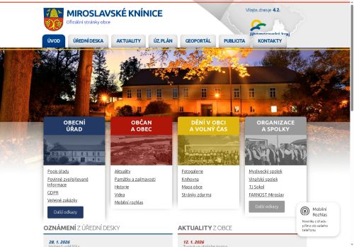 Zobrazit webové stránky Obecní úřad Miroslavské Knínice