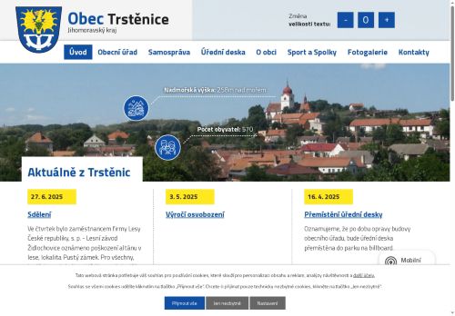 Zobrazit webové stránky Obecní úřad Trstěnice