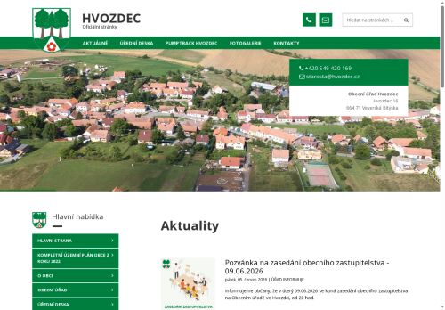 Zobrazit webové stránky Obecní úřad Hvozdec