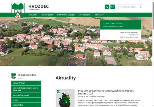 Zobrazit webové stránky Obecní úřad Hvozdec