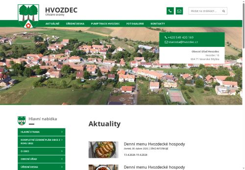 Zobrazit webové stránky Obecní úřad Hvozdec
