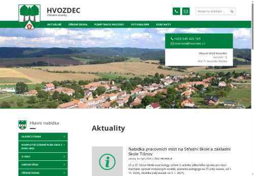 Zobrazit webové stránky Obecní úřad Hvozdec