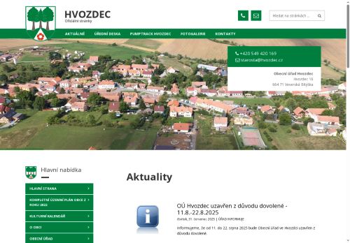 Zobrazit webové stránky Obecní úřad Hvozdec