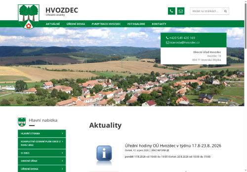 Zobrazit webové stránky Obecní úřad Hvozdec