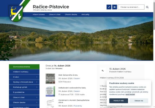 Zobrazit webové stránky Obecní úřad Račice-Pístovice
