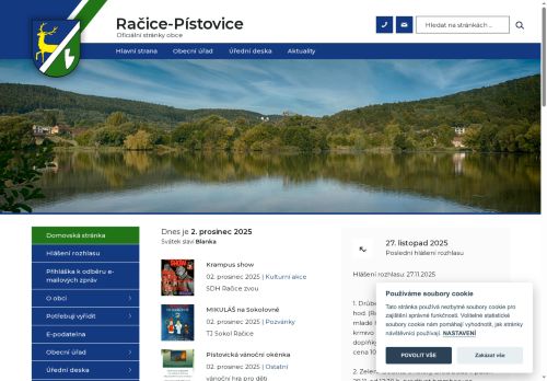 Zobrazit webové stránky Obecní úřad Račice-Pístovice