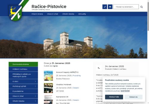 Zobrazit webové stránky Obecní úřad Račice-Pístovice