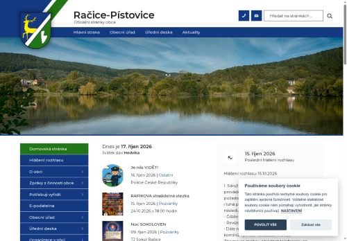 Zobrazit webové stránky Obecní úřad Račice-Pístovice