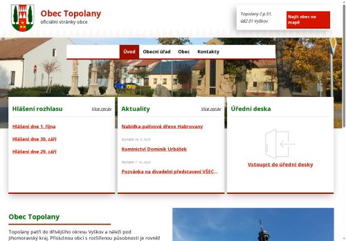 Zobrazit webové stránky Obecní úřad Topolany