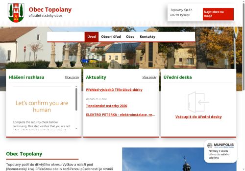 Zobrazit webové stránky Obecní úřad Topolany
